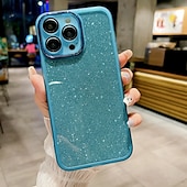 Χαμηλού Κόστους iPhone Θήκες-τηλέφωνο tok Για iPhone 17 Pro Max 17 Air 16 15 14 Pro Max Plus 16e 13 Pro Max Πίσω Κάλυμμα Bling Glitter Shiny Ανθεκτική σε πτώσεις Διαβάθμιση χρώματος Σιλικόνη