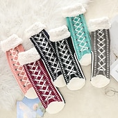 cheap Home Socks-Thick Fuzzy Floor Socks for Women, Indoor Slipper Socks, Cozy Winter Sleep Socks, Extra Plush Warm Socks for Home, Maternity, and Cold Weather