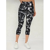 abordables Leggings et collants de yoga-Femmes Pantalon de yoga Poches Latérales Lifting des fesses Contrôle du ventre Taille haute Pilates Entraînement en salle Course Collants Leggings Capri Bas Imprimé Noir + Rose + Vert Noir Blanche