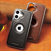 abordables Carcasas iPhone-teléfono Funda Para iPhone 16 15 14 Pro Max Plus 16e 13 Pro Max Funda Trasera Antigolpes Retro TPU Cuero de PU