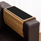 お買い得  ホーム用品-折りたたみ式無垢材ソファアームトレイ - プロテクター &amp;リビングルーム用のテーブルマット、コーヒー、紅茶、スナック用。テレビを見ながら寄り添うのに最適。