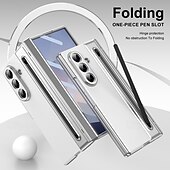 お買い得  サムスン用ケース-電話 ケース 用途 サムスンのギャラクシー Zフォールド7 Zフォールド6 Z Fold 5 Z Fold 4 バックカバー とスクリーンプロテクター 耐衝撃 レトロ風
