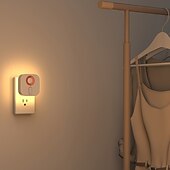 economico Luci notturne plug-in-1 pz 68mm luce di rilevamento umano rbg luce d&#039;atmosfera colorata regolabile dimmerabile luce notturna a led a colori luce da letto spina ue/us