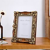 halpa Kuvakehykset-1 kpl eurooppalainen kolmiulotteinen kuviointi suorakulmainen klassinen valokuvakehys hartsimateriaalista, joka sopii perhevalokuvakoristeluun ja valokuvausrekvisiittaan