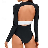 levne Rash guardy One Piece-Dámské Ochrana proti vyrážce Plavky S potiskem Zapni UV ochrana proti slunci UPF50+ Dlouhý rukáv Plavky Surfování Plavání Léto