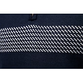 baratos Suéteres e Cardigans Elite Masculinos-Homens Pulôver Tricotar Tops regulares Half Zip Listas Tecido Colarinho Clerical Legal Pulôver Escola Férias Roupa Primavera Outono Preto Azul Marinho Escuro S M L