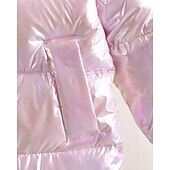 preiswerte Daunen- und Pufferjacke für Mädchen-Kinder Mädchen Daunenmantel Einfarbig Mode Fellbesatz Schule Mantel Oberbekleidung 4-12 Jahre Winter Rosa Purpur