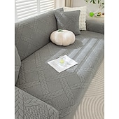 economico Copridivano-Copridivano in velluto jacquard con linea geometrica, 1 pezzo, copridivano elastico in stile semplice, adatto agli animali domestici, antiscivolo, antipolvere, lavabile in lavatrice, protezione per