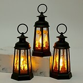 preiswerte Halloween drinnen-1 pc 14,5 cm halloween dekorative led wind licht desktop ornament retro hexagonal led wind licht party dekoration prop anhänger