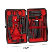 levne Osobní péče a zdraví-Sada 24 nástrojů pro manikúru a pedikúru z nerezové oceli, odolná proti stříkající vodě, ultra ostrá a odolná proti korozi, s kleštičkami na nehty, pinzetou, žiletkou na obočí, pilníkem na nohy,