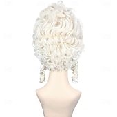 economico Parrucche storiche-parrucca biondo platino per donna, costume in stile coloniale del XVIII secolo, parrucche bionde a nido d'ape adatte a regine rinascimentali, cosplay, feste di Halloween