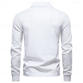 billige Herre Elite Polo-Herre Polo Arbeid Virksomhet Aftæpning Langermet Fritid Bekvem عادي Broderi Fargeblokk Alle årstider Normal Svart Hvit Mørk Marineblå Militærgrønn Lyseblå Polo