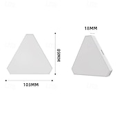 abordables Lumières Décoratives Intelligentes-Lampes triangulaires à LED, wi-fi, Bluetooth, USB, ambiance quantique, veilleuse pour chambre à coucher, décoration créative, appliques murales