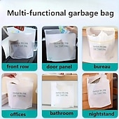 baratos Produtos de limpeza-Pacote com 100 sacos de lixo descartáveis grossos – sacos de vômito duráveis para carro, cozinha, quarto, escritório, viagens, acampamento &amp;uso de escritório