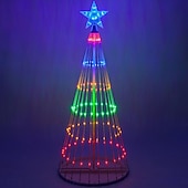 economico luci di Natale all&#039;aperto-spettacolo di luci natalizie animate a LED multicolori per esterni/interni, spettacolo di luci a LED con albero di Natale, luci a stringa a LED, decorazione da giardino