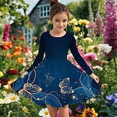 Girls ' 3D Virág Ruha Hosszú ujj Nyár Tavasz Vakáció Napi Szabadság Hercegnő gyönyörű Édes Gyerekek 4-12 év hétköznapi ruha A vonalú ruha Térdig érő Normál olcso 3D pillangós ruha-Girls ' 3D Virág Ruha Hosszú ujj Nyár Tavasz Vakáció Napi Szabadság Hercegnő gyönyörű Édes Gyerekek 4-12 év hétköznapi ruha A vonalú ruha Térdig érő Normál