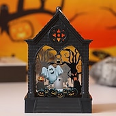 お買い得  ハロウィン室内-1 個 15cm ハロウィン LED 電子キャンドルライト ウィンドライト 魔女 カボチャ ゴースト 装飾ナイトライト 屋内 屋外 レストラン パーティー フェスティバル 雰囲気 装飾ライト lr1130 * 3 電池