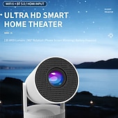 お買い得  プロジェクター-hy300 promax hdミニプロジェクターバッテリーエディションandroidエディションプロジェクター屋外キャンププレーヤー専用スタンバイ時間最大9時間-android 11以上に最適インスタント4kビデオnatをサポート