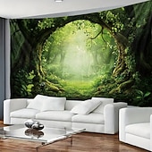olcso Faliszőnyegek-gobelin Bannerek Falikárpitok 森林 Landscape 3D Hálószoba Nappali Kollégium Dekorációk fal ajtó háttér