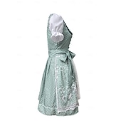 abordables Mujeres-Mascarada Oktoberfest Vestidos Traje de cosplay Trachtenkleader Mucama Vestidos Alemán Munich prados Mujer Víspera de Todos los Santos Vestido Paño de estilo tradicional Blusa Vestido Delantal