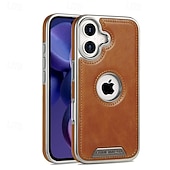 abordables Carcasas iPhone-teléfono Funda Para iPhone 16 15 14 Pro Max Plus 16e 13 Pro Max Funda Trasera Antigolpes Retro TPU Cuero de PU