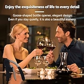levne Kuchyňské náčiní a pomůcky-Multifunkční otvírák na víno ve tvaru husy, rychlá vývrtka, otvírák na červené víno ze slitiny zinku, odolný, snadno použitelný, barový, kuchyňský, nástroj, domácí, párty, příslušenství