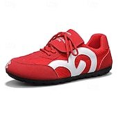 economico Sneakers da uomo-scarpe da ginnastica sportive rosse e bianche da uomo: eleganti scarpe da corsa con rete traspirante per abbigliamento casual, palestra e avventure all&#039;aria aperta