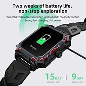 abordables Montres connectées-LOKMAT OCEAN MAX Montre intelligente 1.96 pouce Smartwatch Montre Connectée Bluetooth Podomètre Rappel d&#039;appel Moniteur d&#039;Activité Compatible avec Android iOS Femmes Hommes Longue Veille Appels Mains