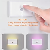 abordables veilleuses à capteur-Veilleuse LED rechargeable à intensité variable, éclairage d&#039;escalier à changement de couleur, éclairage d&#039;intérieur avec détecteur de mouvement, veilleuses RVB pour couloir, chambre d&#039;enfant,