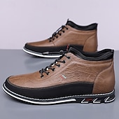preiswerte Sneaker für Herren-braune High-Top-Wanderschuhe für Herren – bequeme Schnürschuhe für große Füße, Reisen und lange Wanderungen