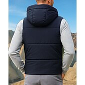 economico Gilet-Per uomo Gilet imbottito Gilet termico Senza Maniche Gilet Esterno Calore Termico Inverno Cerniera Poliestere Nero Rosso Blu Reale Caccia Pesca Arrampicata