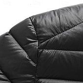 olcso Férfi pehelykabátok és párkák-Férfi Télikabát Puffer dzseki Párnázott dzseki Zseb Polyster Vakáció Hétköznapi viselet Randi Szokványos Divat Alkalmi Kényelmes Melegen tartani Tél Egyszínű / Sima szín Bor Fekete Tengerészkék