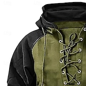 preiswerte Taktische Kapuzenjacke-Herren Kapuzensweatshirt Taktischer Kapuzensweatshirt Weinrot Schwarz Armeegrün Marineblau Khaki Mit Kapuze Einfach Schnürung Reißverschluss Farbblock Sport &amp; Outdoor Lässig Täglich Streetwear Cool