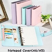 preiswerte Notizbücher &amp; Planer-A6/a5 pu leder diy binder notebook abdeckung tagebuch agenda planer papier abdeckung schule schreibwaren