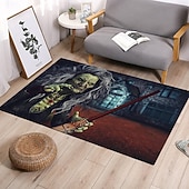 رخيصةأون السجاد والحصير والسجاد-سجادة أرضية للهالوين بنمط أشباح مخيفة من الفلانيل، غير قابلة للانزلاق عند مدخل المنزل أو الحمام أو غرفة النوم