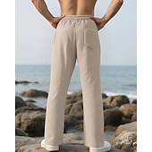 levne Přímá noha-Pánské Tepláky Kordurové kalhoty Kalhoty Tepláky s rovnými nohama Šňůrky Kapsy Elastický pas Bez vzoru Pohodlné Outdoorové sporty Denní Módní Na běžné nošení Vojenská zelená Černá Lehce elastické