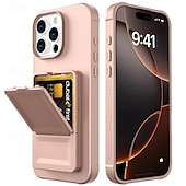 Χαμηλού Κόστους iPhone Θήκες-τηλέφωνο tok Για iPhone 16 Pro Max Plus 16 16e Πίσω Κάλυμμα με βάση στήριξης Καθρέφτης Υποδοχή κάρτας Ρετρό TPU PU δέρμα