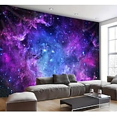 billige Veggoppheng-tapet Veggtepper Galakse Rom 3D Mystiker Soverom Stue Sovesal Dekorasjoner Vegg Dør Bakgrunn