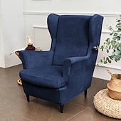 baratos Capa para Poltrona de Costas Largas-Capa Wingback para cadeira Floral / Geométrica / Listrado Estampado Poliéster Capas de Sofa