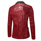levne Pánské klasické blejzry-Pánské Blejzr Obchod Koktejlový večírek Svatebnívečírek Módní Na běžné nošení Jaro Podzim Polyester Bez vzoru Kapsy Knoflíky Pohodlné Jednořadé Blejzr Stříbrná Černá Rubínově červená Královská modř