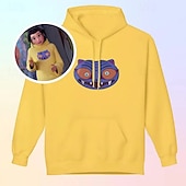 olcso Rajzfilm- és filmfigura grafika-KPop démonvadászok Zoey Huntrix Derpy Tiger Kapucnis felsőrész Pullover Karakter Elülső zseb Grafikus Kompatibilitás Férfi Női Uniszex Felnőttek Mindszentek napja Farsang Forró bélyegzés Teljesítmény