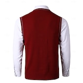 preiswerte Herren Pullover Weste-Herren Pullunder Kleid Pullover Pullover Weste Strickpullover Gerippt Zopfmuster Stricken Normale Oberteile Gestrickt Einfach V Ausschnitt Mode Lässig Urlaub Alltagskleidung Bekleidung Herbst Winter