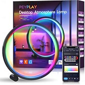 Недорогие Умные декоративные огни-Умная светодиодная настольная лампа, RGB, IC освещение, ночник с меняющимися цветами, синхронизация с музыкой, режим «сделай сам», плавная регулировка яркости, для спальни &amp;игр