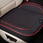 billiga Sätesövdrag till bilen-ny lyxig bilkudd i läder, 3D tredimensionell, heltäckande, enkelsätesöverdrag, bärbart, andningsbart bilklädsel alla årstider
