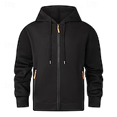 economico Felpa Tattica-Per uomo Felpa con cappuccio Felpa con cappuccio a zip intera Felpa con cappuccio in pile Felpa con cappuccio tattica Nero Blu marino Grigio chiaro Grigio scuro Con Cappuccio Semplice Cerniera Sport