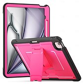رخيصةأون جراب آيباد-لوح أغط / كفرات من أجل Apple آيباد إير 11 بوصة (2024) آيباد إير 13 بوصة (2024) آيباد برو 13 بوصة (2024) iPad Pro مقاس 11 بوصة 4 محمول مع حامل مع مسند قابل للتعديل درع TPU الكمبيوتر الشخصي