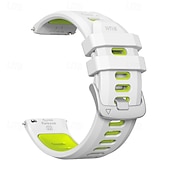 billige Garmin klokkebånd-Klokkerem til Garmin Forerunner 570 47 mm/265 (musikk)/255 (musikk)/Venu 3/Vivoactive 4 Marq Descent Quatix 22 mm silikonrem i rustfritt stål, tofarget