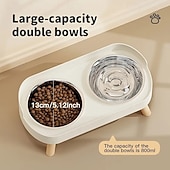 economico Utensili e gadget da cucina-stazione di alimentazione rialzata per animali domestici con doppie ciotole, ciotola alta per acqua e cibo, acciaio inossidabile, vari colori per gatti e cani