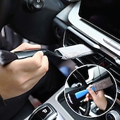 halpa Puhdistusvälineet-2-in-1-auton tuuletus- ja sisäpuhdistusharja, joka sopii ilmastoinnin tuuletusaukkoihin ja auton sisätiloihin, puhdistaa autosi sisätilat helposti.