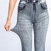 economico Leggings semplici-Per donna Pantaloni Eleganti Leggings Leggings comodi Streetwear Casual Lunghezza intera Naturale Semplice Tasca Confortevole Streetwear Abbigliamento quotidiano Weekend Grigio Nero Rosso Blu Autunno